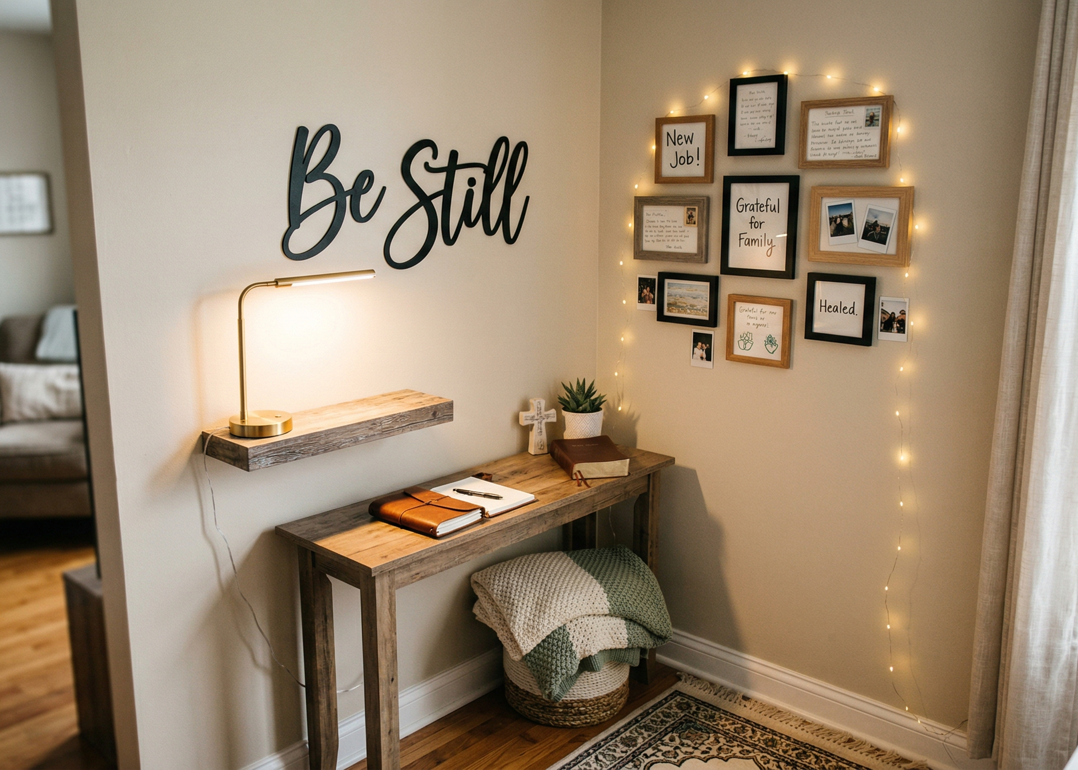 How to Design a “War Room” or Prayer Nook in a Small Space (Even in a 500 Sq Ft Apartment)