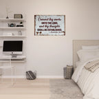 Modern Proverbs 16:3 "Commit to the Lord" scripture on a large 24x36 aluminum metal wall print for a professional Christian office.